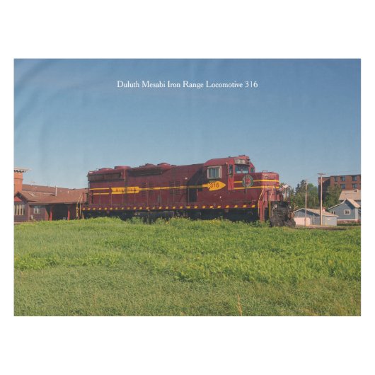 Duluth Mesabi Iron Range Locomotive 316 tablecloth Tafelkleed (Voorkant (Horizontaal))