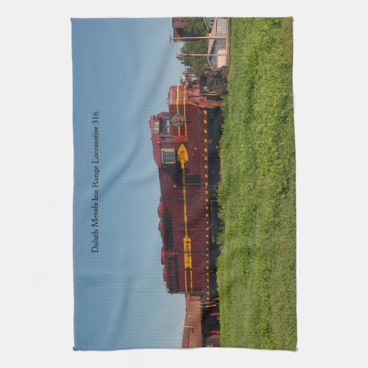 Duluth Mesabi Iron Range Locomotive 316 Theedoek (Verticaal)