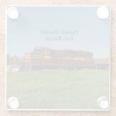 Duluth Mesabi Iron Range Locomotive glass onderzet Glazen Onderzetter (Achterkant)