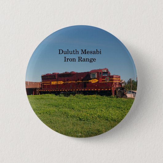 Duluth Mesabi Locomotive 316-toets Ronde Button 5,7 Cm (Voorkant)
