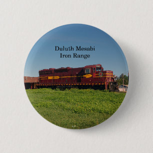 Duluth Mesabi Locomotive 316-toets Ronde Button 5,7 Cm