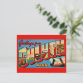 Duluth MI Vintage Ansichtkaart Briefkaart (Staand voorkant)