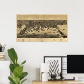 Duluth Minnesota 1887 Antiek Panorama Poster (Thuiskantoor)