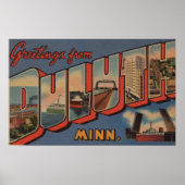 Duluth, Minnesota - Grote letterscènes Poster (Voorkant)