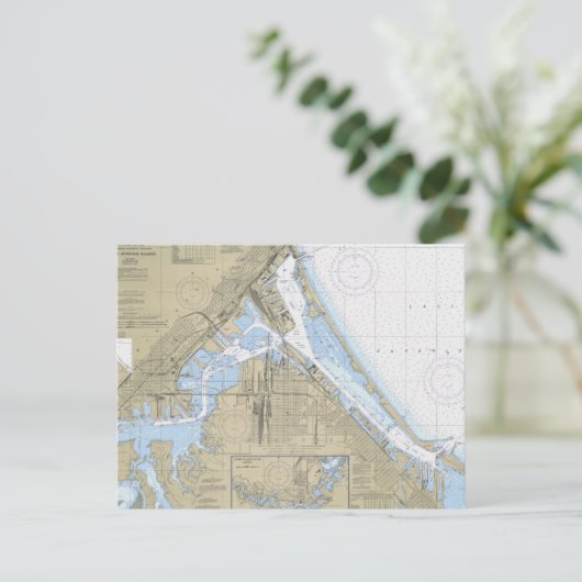 Duluth Minnesota Harbor nautische kaart (Staand voorkant)