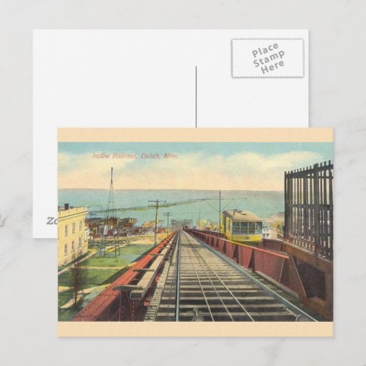 Duluth Minnesota Incline Railroad Briefkaart (Voorkant / Achterkant)