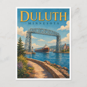 Duluth Minnesota Lift Bridge GeoSaga Briefkaart