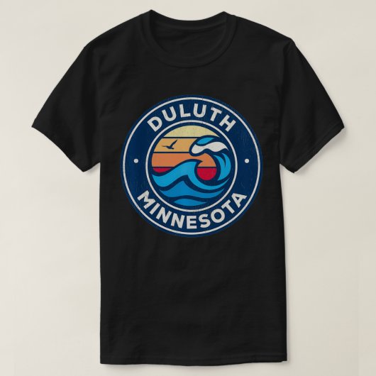 Duluth Minnesota MN - ontwerp voor geluidsgolven T-shirt (Design voorkant)