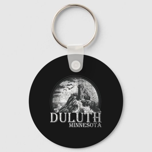 Duluth Minnesota Mn Outdoors Sleutelhanger (Voorkant)