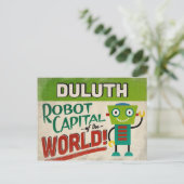 Duluth Minnesota Robot - Funny Briefkaart (Staand voorkant)