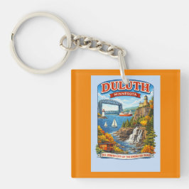 Duluth Minnesota Souvenir Keychain–Lake Superior Sleutelhanger
