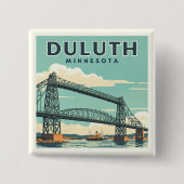 Duluth Minnesota Vierkante Button 5,1 Cm (Voorkant)