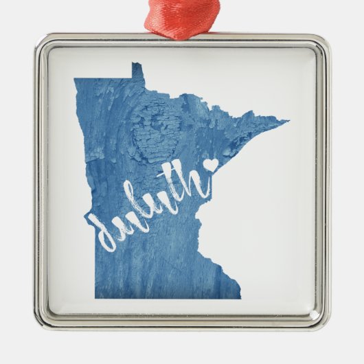 Duluth Minnesota Wood Grain Metalen Ornament (Voorkant)
