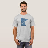 Duluth Minnesota Wood Grain T-shirt (Voorkant volledig)