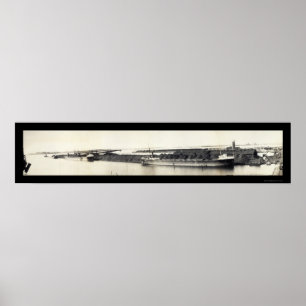 Duluth MN Coal Barges Foto 1907 Poster