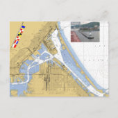 Duluth, MN Harbor Chart Signal Flagship Briefkaart (Voorkant)