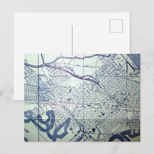 Duluth, MN  Map Briefkaart (Voorkant / Achterkant)