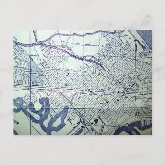 Duluth, MN  Map Briefkaart (Voorkant)