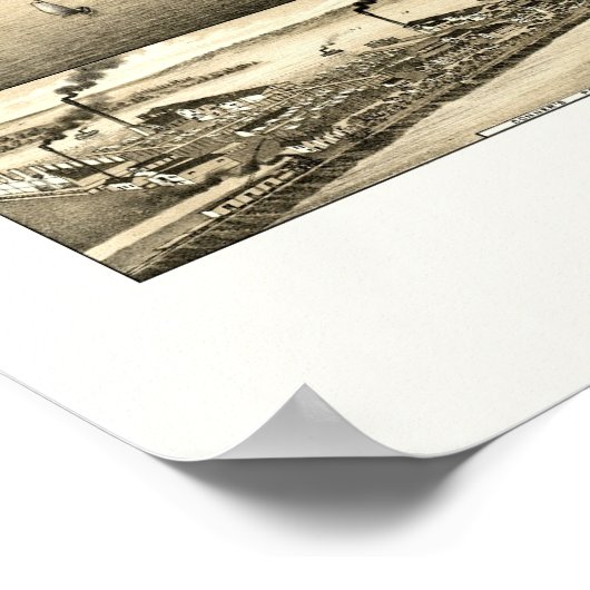 Duluth, MN Panoramic Map - 1883 Poster (Hoek)