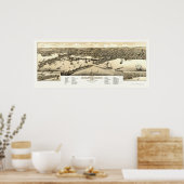 Duluth, MN Panoramic Map - 1883 Poster (Keuken)