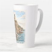 Duluth, MN, Split Rock Lighthouse Latte Mug Mok (Rechterhoek)