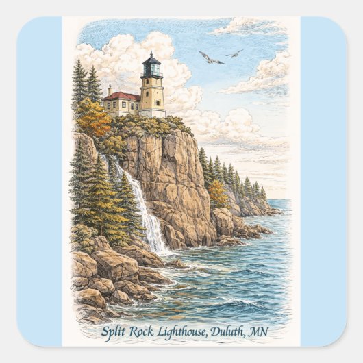 Duluth, MN, Split Rock Lighthouse Stickers (Voorkant)