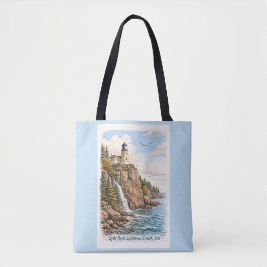 Duluth, MN, Split Rock Lighthouse Tote Bag (Voorkant)
