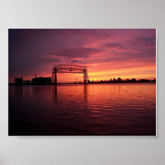Duluth,MN Sunset Poster (Voorkant)