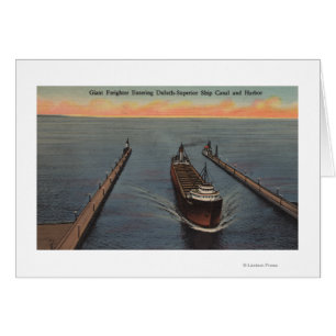 Duluth, MN - Uitzicht van het vrachtschip dat het 