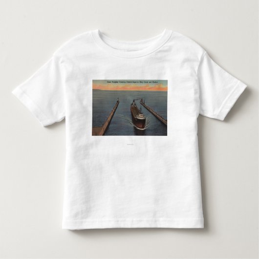Duluth, MN - Uitzicht van het vrachtschip dat het Kinder Shirts (Voorkant)