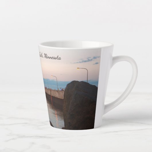 Duluth North Pier Light latte mok (Rechts)