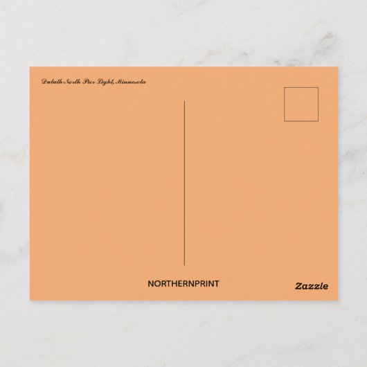 Duluth North Pier Light Minnesota Briefkaart (Achterkant)