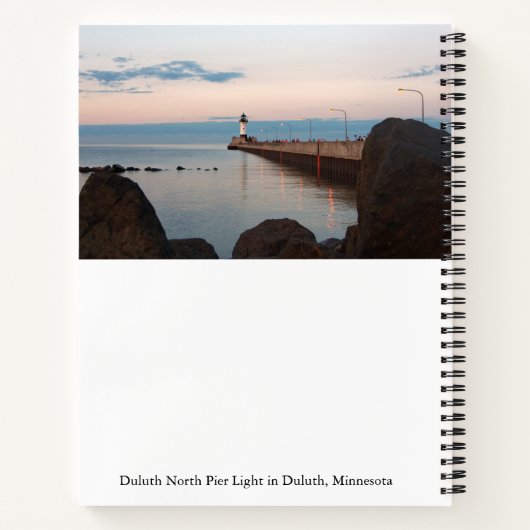 Duluth North Pier Light notitieboek (Achterkant)