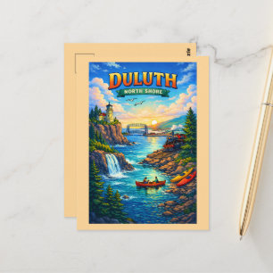 Duluth North Shore Minnesota Persoonlijke Postkaar Briefkaart