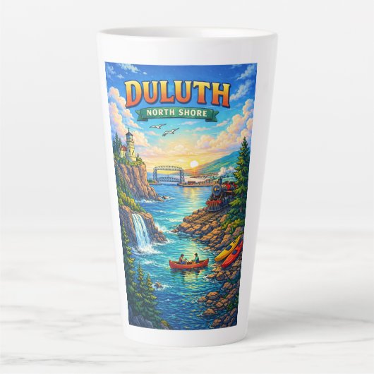 Duluth North Shore Minnesota Souvenir Latte Mug Mok (Voorkant)