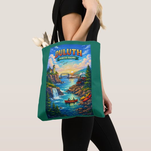 Duluth North Shore Minnesota Souvenir Tote Bag (Dichtbij)