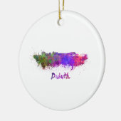 Duluth skyline in watercolor keramisch ornament (Links)