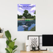 Dulwich Park Londen Reisposter Poster (Thuiskantoor)