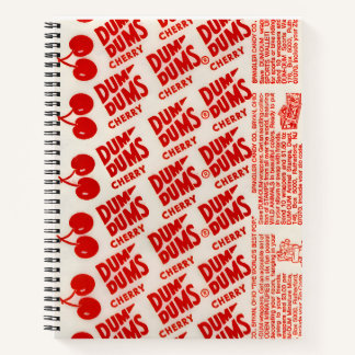 Dum Dums Cherry Wrapper Pattern Notitieboek