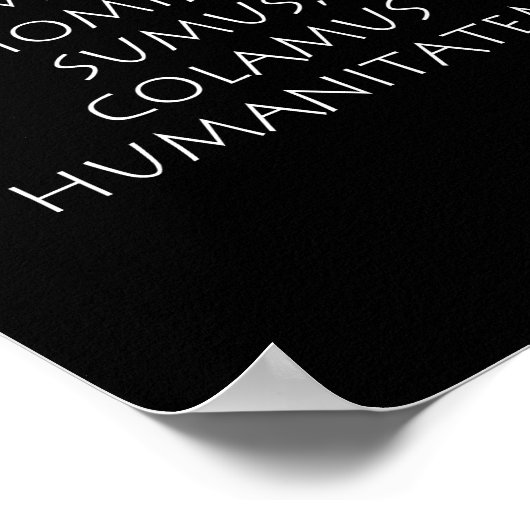 Dum inter homines sumus colamus humanitatem poster (Hoek)