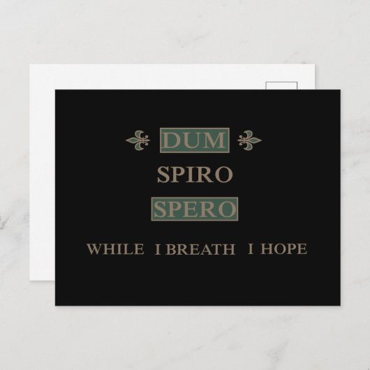 Dum spiro spero briefkaart (Voorkant / Achterkant)