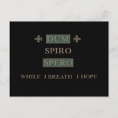 Dum spiro spero briefkaart (Voorkant)