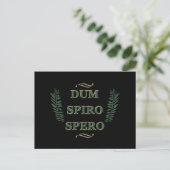 Dum spiro spero briefkaart (Staand voorkant)