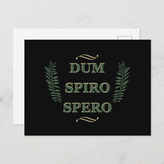 Dum spiro spero briefkaart (Voorkant / Achterkant)