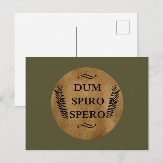 Dum spiro spero briefkaart (Voorkant / Achterkant)