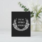 Dum spiro spero briefkaart (Staand voorkant)