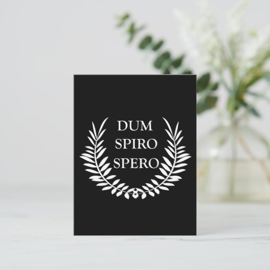 Dum spiro spero briefkaart (Staand voorkant)