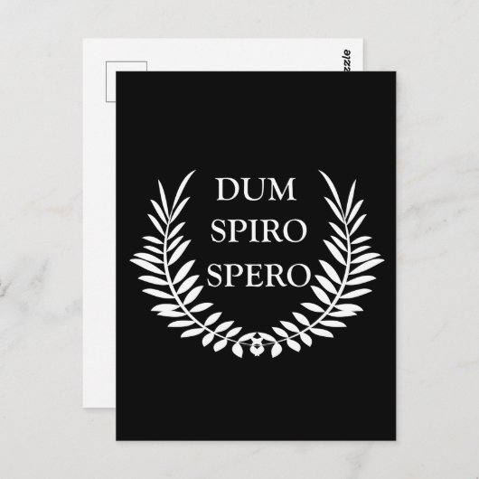 Dum spiro spero briefkaart (Voorkant / Achterkant)