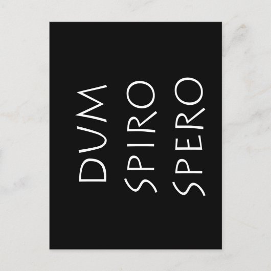 Dum spiro spero briefkaart (Voorkant)