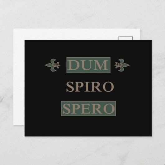 Dum spiro spero briefkaart (Voorkant / Achterkant)